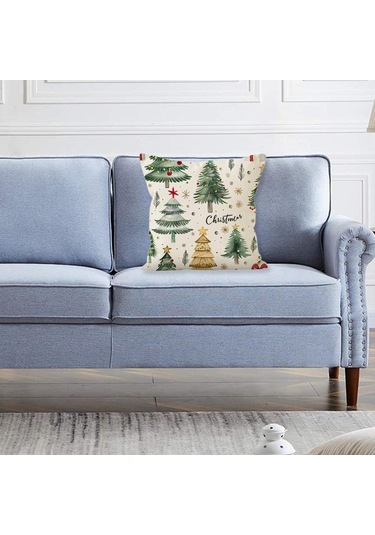 Suntek Yılbaşı Yastık Kılıfı Noel-ağacı-baskısı-a Noel Ağacı Baskısı A