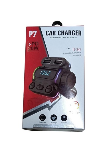 P7 Pd20w Qc3.0 Çift Hızlı Şarj Araba Mp3 Çalar Fm Verici Renk Kutusu