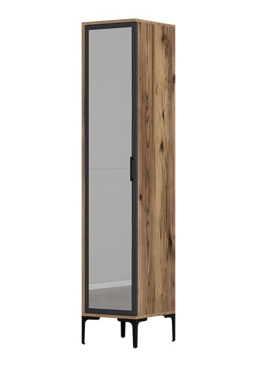 Variant Kumsal 1 Kapılı R Gardrop - Ceviz / Antrasit