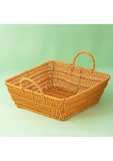 Porsima 303d 3lü Düzenleyici Kare Hasır Sepet Seti Ekmeklik Sepet