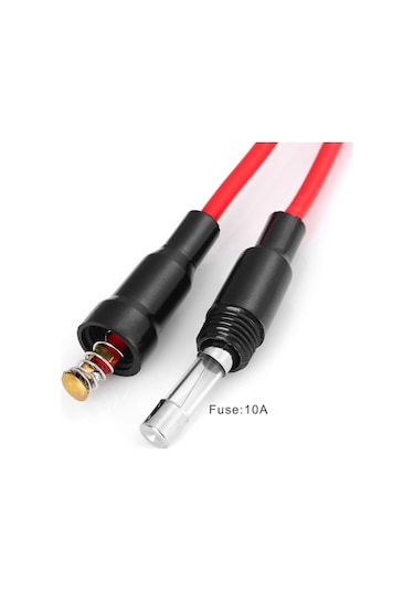 Vkemall Priz Araba Çakmak 12v Çakmak Dişi Fiş Uzatma Soketi Halka Terminal Sigortalı 10a