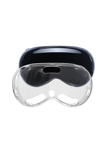 Vision Pro Kılıf İçin Cilt Dostu Tpu Koruyucu Kapak Kabuk Vr Aksesuarları - Şeffaf Siyah Şeffaf Siyah