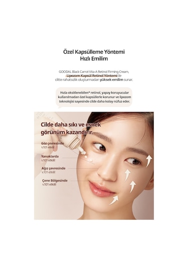 Siyah Havuç Özü Ve Saf Retinol İçeren Bakım Kremi Goodal Black Carrot Vita-a Retinol Firming Cream