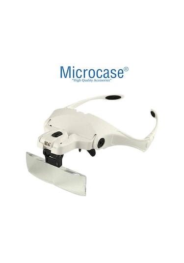Microcase 9892B1 - Al2350 Gözlük Tipi Işıklı Kafa Büyüteci 5 Farklı Lens