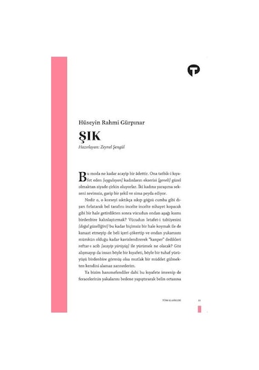Şık - Hüseyin Rahmi Gürpınar - Turkuvaz Kitap
