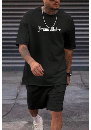 Dream Maker Baskılı Şort Takım Siyah
