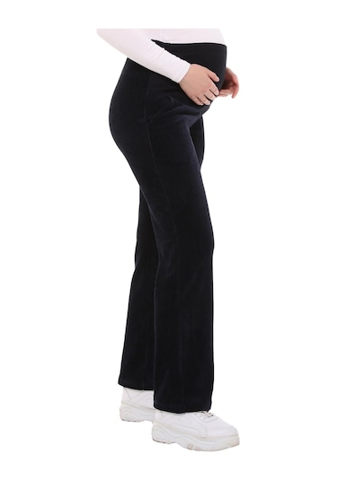 Luvmabelly Myra8511 Beli Ayarlanabilir Kışlık Kadife Hamile Pantolonu -lacivert-lacivert