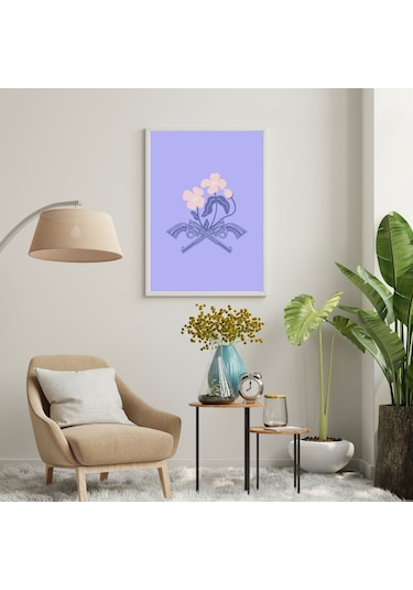 Leylaklar Duvar Tablosu Çerçeveli 3'lü Set Ahşap Renk 35 X 50 Boyut/ebat