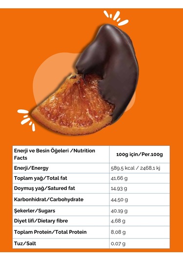 Aquila Chocolate Bitter Çikolata Kaplı Portakal Dilim - 80 Gr