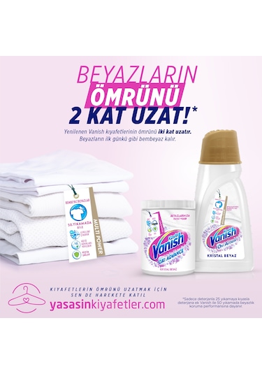 Vanish Oxi Action Kristal Beyaz Deterjan ve Leke Çıkarıcı Sıvı 2000ml