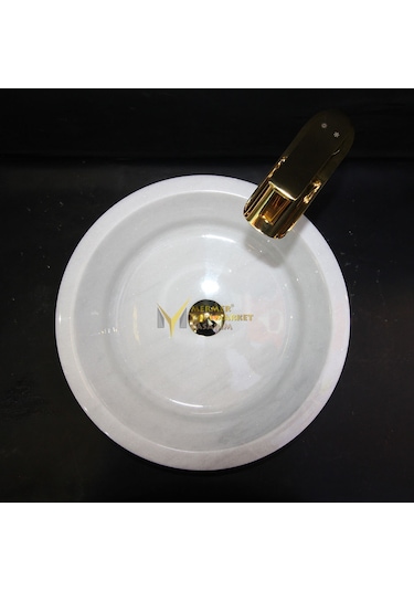 Muğla Beyaz Katlı Yuvarlak Lavabo