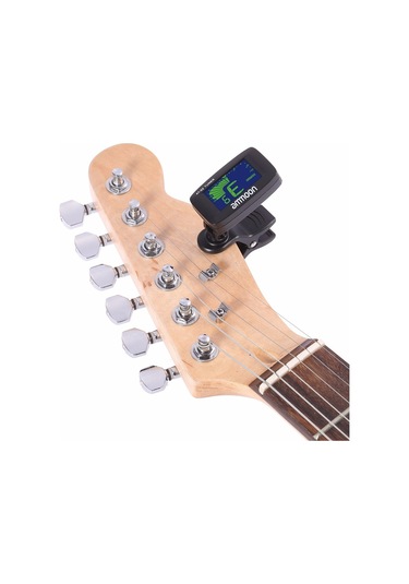 Ammoon At-02 Elektrikli Tuner Klipsli Üç Renk Gitar Siyah