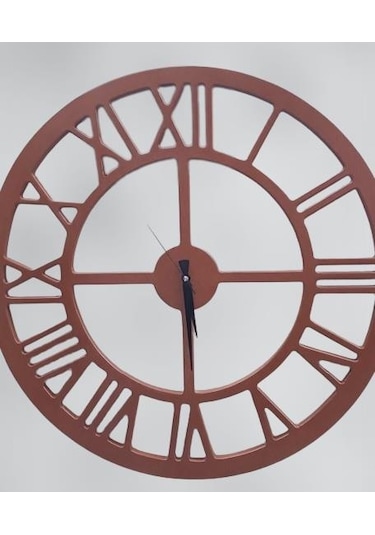 Duvar Saat Ahşap Mdf 60 Cm Model Çapında Doğal Renk Kutuda Sevk El Yapım Doğal Ahşap