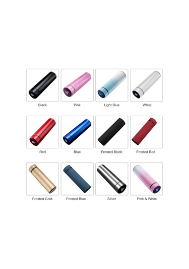 Ranyeek 480ml Beyaz 304 Paslanmaz Çelik Termos Bardak - Led Sıcaklık Gösterici, 24 Saat Isı Saklama, Damlacık Sağlama, Çay Filtresi - Seyahat, Kamp, Okul İçin Beyaz