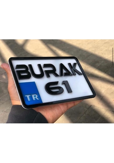 Appcity Isme Özel Kabartma Pleksi Dekor Motor Plaka 456486229