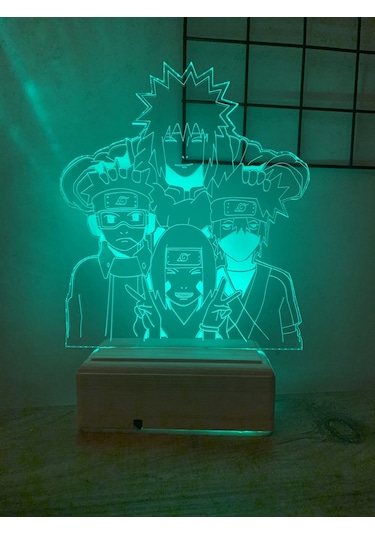Naruto Team Minato 16 Renk Gece Lambası