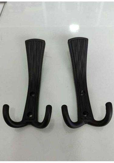 Troy Portmanto Vestiyer Duvar Dolap Elbise Askısı Siyah Metal Mobilya Kapı Askılığı Askılık 5 Adet Siyah