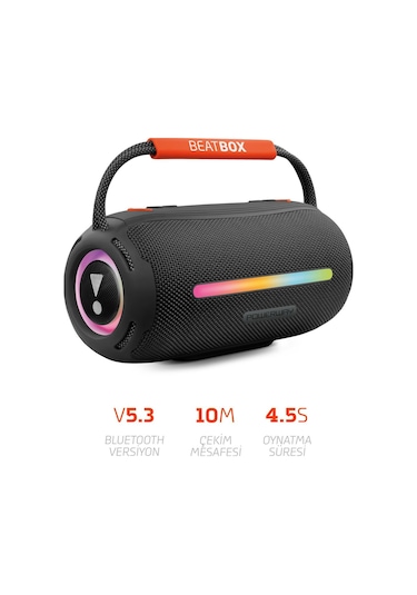 Powerway Beatbox Led Işıklı USB SD Aux FM Radyo Bluetooh Hoparlör