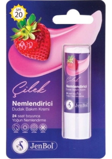 Jenbol Lip Balm Nemlendirici Dudak Bakım Kremi Çilek Spf 20 5 Gr