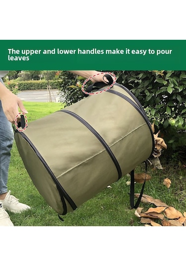 Yuntech01 Toprak Ve Yaprak Atımı İçin Katlanabilir Oxford Kumaş Bahçe Çöp Kutusu - Dış Mekan, Piknik, Park Kullanıma Uygun - Toplu Satış