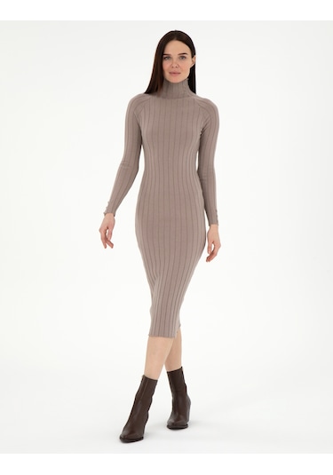 Pierre Cardin Kadın Krem Melanj Elbise Triko 50296550-vr159