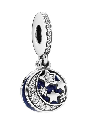 Nur Silver Ay Yıldız Sallantılı Gümüş Charm Nur-bl10040