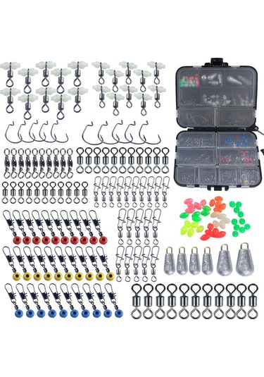 Xiyyadms 177 Parça Balıkçılık Aksesuar Seti - Çeşitli Balıkçılık İhtiyaçlarını Karşılar, Balıkçılık Enthusiastları İçin Harika Hediye