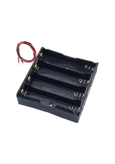 18650 2 Tel 4lü Pil Kutusu Paralel 4 Adet 3.7v Paralel Lityum Lion Batarya Yuvası Mobil Güç Kaynağı