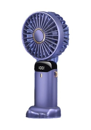 Taşınabilir El Fanı Ofis Masaüstü Çok Fonksiyonlu Katlanır Çift Başlı Küçük Fan, Boyun Ipi Pe51c3 Var Ayaklı Mor 5 Adetten Az