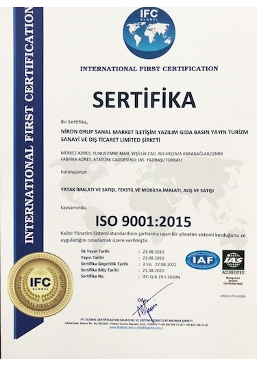 Nironyatak Tek Kişilik Yarı Ortopedik 120X200 Cm Niron Mezzo Yatak