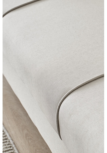 Flavia 3'lü Kanepe Salon, Oturma Odası Yataklı Bazalı Krem