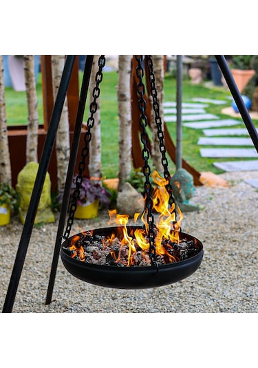 Askılı Şömine 50 Cm Siyah