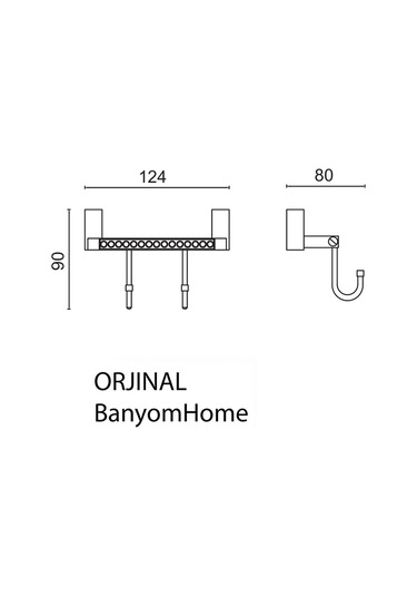 Çelik Banyo Paslanmaz Pirinç Mat Siyah Swwor Askılık Siyah
