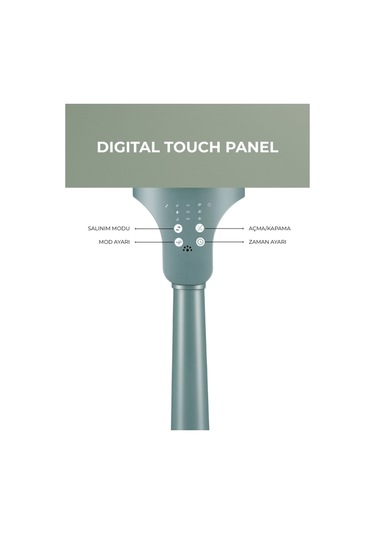 Woox 8 İnch 360 Derece Salınımlı Uzaktan Kumandalı Dokunmatik Ekran 64 Cm Zaman Ayarlı Ayaklı Vantilatör