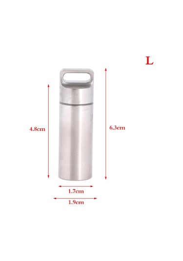 Titanyum Mini Su Geçirmez Hap Kutusu Taşınabilir Hap Konteyner Hap Saklama Kutusu Şeffaf