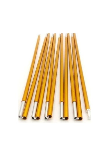 Ebitda 2 Parça Çadır Çubuğu, Destek Direkleri, 3-4 Kişilik Çadır İçin, Hafif Alüminyum, Altın Sarısı, Optimize Edilmiş Aksesuarlar Çok Renkli