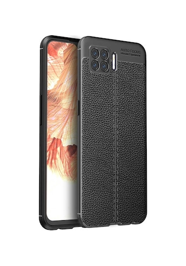 Oppo A73 Kilif Focus Deri Desen Silikon Arka Kapak 488492217