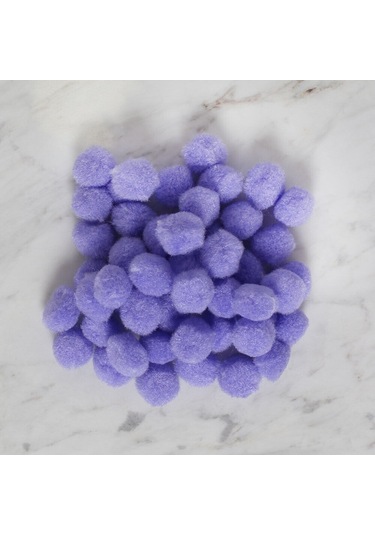 Loren Crafts 2 Cm 100 Adet Lila Ponpon