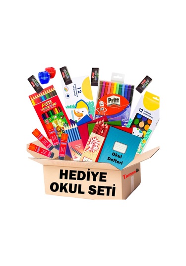 Ilk Okul Seti Kuru Sulu Pastel Keçeli Boya Kalem Silgi+