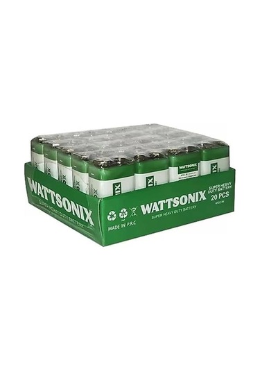 Wattsonix Çinko Karbon 6f22 9 Volt Pil 20'li Paket