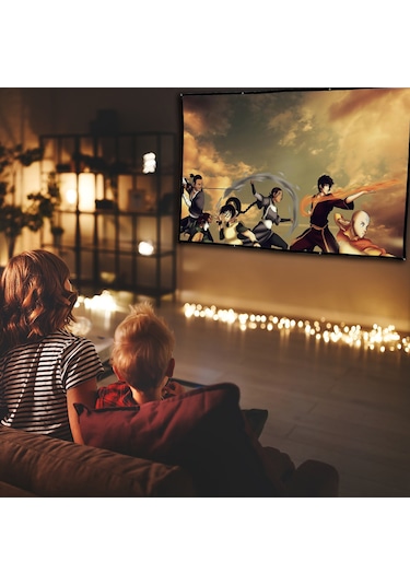 Ximistore9 100 İnç 16:9 Duvar Montajlı Beyaz Projektör Perdesi - Polyester, İç/ Dış Mekan Uygun, Kirpilsız Görüntü