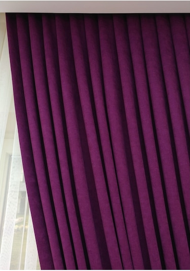 Evdepo Home Vişne Fon Perde Tek Kanat