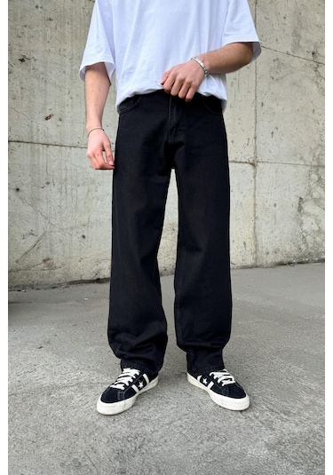 Flaw Basic Yıkamalı Regular Jean Siyah Siyah