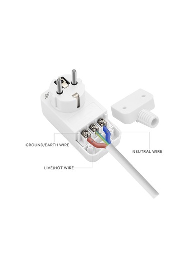 Xurunkeji Fı Devre Kesici Kişisel Koruma Fişi Yedek Fiş 10ma Kaçak Akım Devre Kesici 16amp Ab Fişi, Beyaz