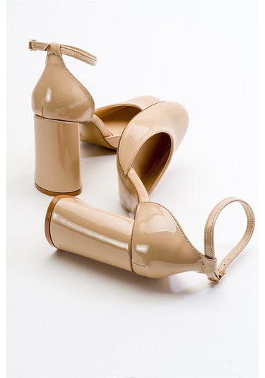 Luvishoes Oslo Bej Rugan Kadın Topuklu Ayakkabı Bej Rugan