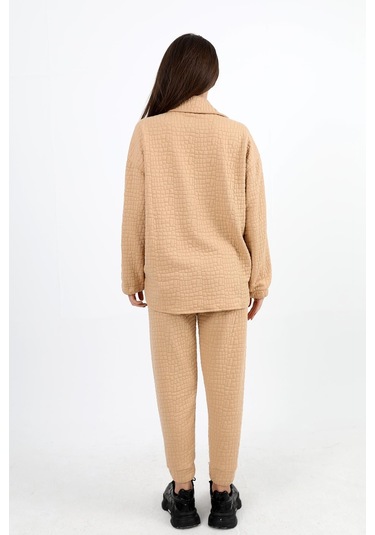 Jakarlı Kapitone İkili Takım - Vizon-vizon Vizon