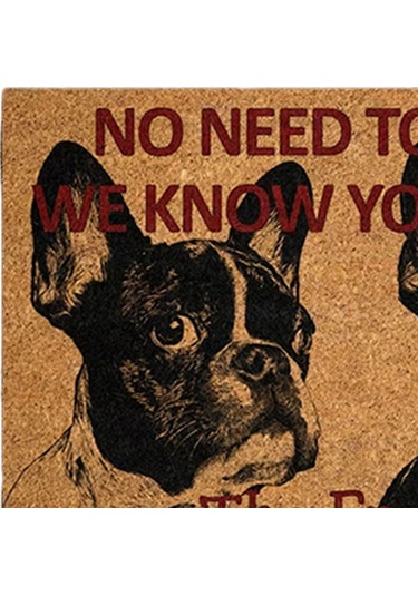 Suntek Köpek Kapı Mat Rahat Dekor  Ön Fransız-bulldog Fransız Bulldog