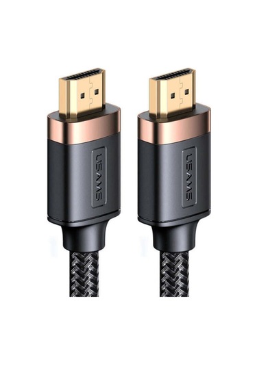 Usams Sj529 Hdmı To Hdmı 2.0 Kablo 4k Hd Örgü Altın Uç Siyah 3mt