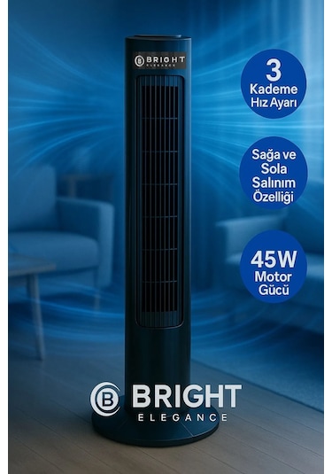 Be-4129 29" Kule Tipi Vantilatör Siyah