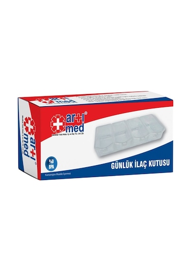Artımed Günlük İlaç Kutusu Şeffaf